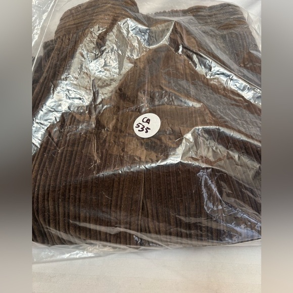 Vintage Vires Italy Brown Wide Wale Corduroy Brown Pleated Pants Mens 36 - Picture 15 of 16